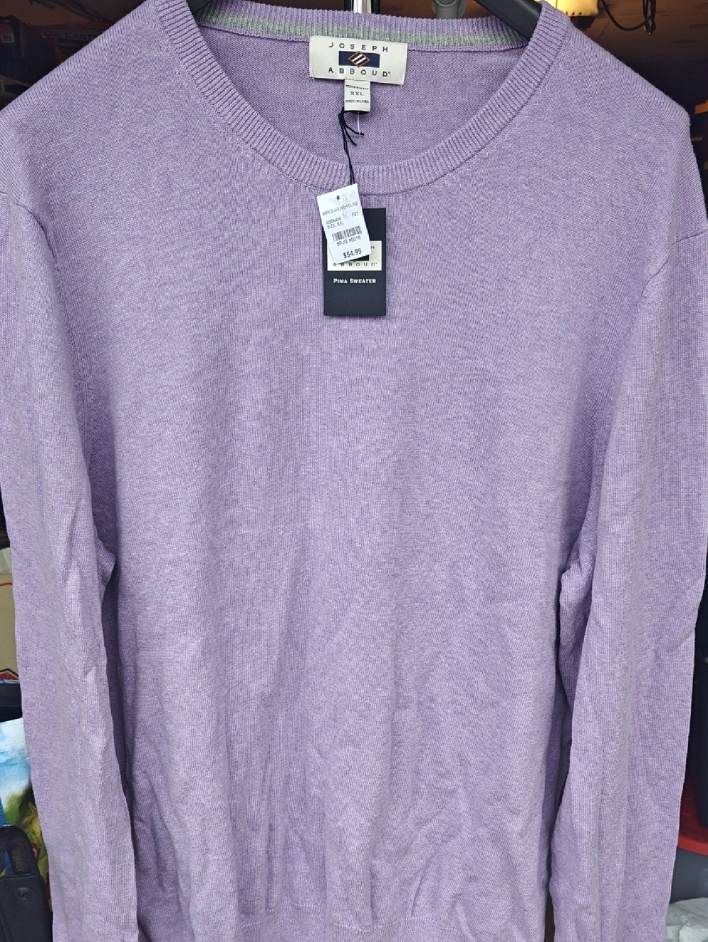 Joseph Abboud Lavender Crewneck Sweater